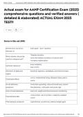 Actual exam for AANP Certification Exam &lpar;2025&rpar; comprehensive questions and verified answers &lpar; detailed & elaborated&rpar; ACTUAL EXAM 2025 TEST&excl;&excl;