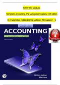Solution Manual for Horngren's Accounting&comma; The Managerial Chapters&comma; 14th Edition By Tracie Miller-Nobles&comma; Brenda Mattison&comma; Verified Chapters 1 - 9&comma; Complete Newest Version