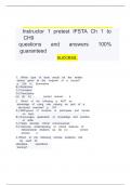&Tab;Instructor 1 pretest IFSTA Ch 1 to CH9   &Tab;questions and answers 100&percnt; guaranteed &Tab;&Tab;success&period;&Tab; 