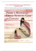 Perry's Maternal Child Nursing Care in Canada Test Bank 3rd edition by Cheryl A Sams, Constance L. O'Connor, and Shannon E. Perry