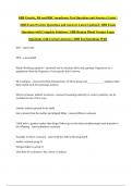 SBB Genetic&comma; Rh and RBC membrane Test Questions and Answers Latest &vert; SBB Exam Practice Questions and Answers Latest Updated &vert; SBB Exam Questions with Complete Solutions &vert; SBB Human Blood Groups Exam Questions with Correct Answers &vert; SBB Test Questions With
