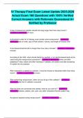 IV Therapy Final Exam Latest Update 2025-2026 Actual Exam 160 Questions with 100&percnt; Verified Correct Answers with Rationale Guaranteed A&plus; Verified by Professor