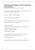 Marketing 201 Midterm 2 BYU questions and answers with solutions