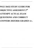 WGU D432 STUDY GUIDE FOR OBJECTIVE ASSESMENT 2nd ATTEMPT ACTUAL EXAM QUESTIONS AND CORRECT ANSWERS 2025&sol;2026 GRADED A&plus;&period;