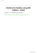 Nutrition for Healthy Living&comma; 6th Edition &ndash; Schiff&comma; Chapters 1&ndash;13&comma; Test Bank Answer Guide