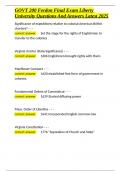 GOVT 200 Ferdon Final Exam Liberty University Questions And Answers Latest 2025&period;docx