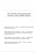 BYU ECON 110 Questions And Answers Latest Update &lpar;2025&rpar;&excl;&excl;