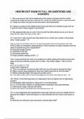 HESI RN EXIT EXAM V2 FULL 160 QUESTIONS AND ANSWERS