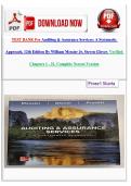 TEST BANK For Auditing & Assurance Services&colon; A Systematic Approach&comma; 12th Edition By William Messier Jr&comma; Steven Glover&comma; Verified Chapters 1 - 21&comma; Complete Newest Version