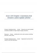 Econ 120 Chapter 1 Questions And Answers Latest Update &lpar;2025&rpar;&excl;&excl;