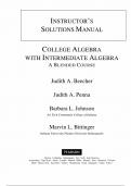 Instructor's Solutions Manual - College Algebra with Intermediate Algebra&colon; A Blended Course&comma; 1st edition&comma; by Judith A&period; Beecher&comma; Chapter 1-12 &vert; All Chapters 