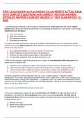 HESI LEADERSHIP MANAGEMENT EXAM NEWEST ACTUAL EXAM  WITH COMPLETE QUESTIONS AND CORRECT VERIFIED ANSWERS  &lpar;DETAILED ANSWERS&rpar; ALREADY GRADED A&plus; 100&percnt; GUARANTEED TO  PASS