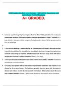  HESI Leadership Exit exam Version 2 2025-2O26&period; Questions with correct and Verified Answers&period; A&plus; GRADED&period;