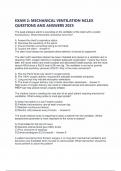 Exam 2&colon; Mechanical Ventilation NCLEX Questions and Answers 2025