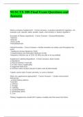 NUSCTX 10S Final Exam Questions and Answers &lpar;Graded A&rpar;