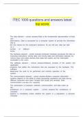 ITEC 1000 questions and answers latest &Tab;top score&period;&Tab; 