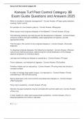 Kansas Turf Pest Control Category 3B Exam Guide Questions and Answers 2025