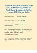 NUR230&sol; NUR 230 The Childbearing&sol;Child Caring Family Exams 1&comma;2&comma;3&comma;4 PACKAGE DEAL&vert; BUNDLE contains the Latest 2025&sol;2026 Actual Exams with verified Answers for Galen college of Nursing - Guaranteed Success&period;