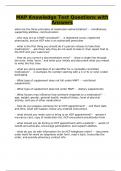 MAP Knowledge Test Questions with Answers