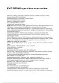 EMT FISDAP operations exam review &lpar;New Update 2025&sol;2026&rpar; &vert;&vert;Questions and Verified Answers 100&percnt; Correct&vert; Grade A&vert;&vert;Latest