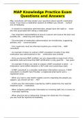 MAP Knowledge Practice Exam Questions and Answers