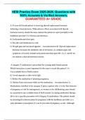HESI Practice Exam 2025-2026&period; Questions with 100&percnt; Accurate & Verified Answers&period; GUARANTEED A&plus; GRADE&period;
