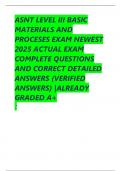 ASNT LEVEL III BASIC MATERIALS AND PROCESES EXAM NEWEST 2025 ACTUAL EXAM COMPLETE QUESTIONS AND CORRECT DETAILED ANSWERS &lpar;VERIFIED ANSWERS&rpar; &vert;ALREADY GRADED A&plus;