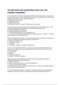 PSI FNP PRACTICE QUESTIONS WITH ALL THE CORRECT ANSWERS