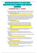 HESI RN EXIT EXAM V1-V7 2025-2026&period; QUESTIONS WITH CORRECT AND VERIFIED ANSWERS&period; GUARANTEED A&plus; GRADE&period;