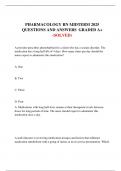 PHARMACOLOGY RN MIDTERM 2025 QUESTIONS AND ANSWERS  GRADED A&plus; &lpar;SOLVED&rpar;