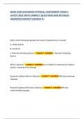 NURS 5220 ADVANCED PHYSICAL ASSESSMENT EXAM 2  LATEST 2025 WITH CORRECT QUESTIONS AND DETAILED  ANSWERS&sol;ALREADY GRADED A&plus;