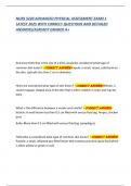 NURS 5220 ADVANCED PHYSICAL ASSESSMENT EXAM 1  LATEST 2025 WITH CORRECT QUESTIONS AND DETAILED  ANSWERS&sol;ALREADY GRADED A&plus;