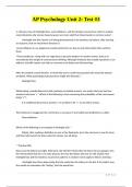 AP Psychology Unit 2 Test -3