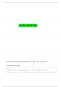 CAREGIVER CLASS QUESTIONS WITH COMPLETE ANSWERS