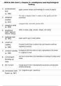 PSYCH 290 Unit 3&comma; Chapter 9 - Intelligence and Psychological Testing