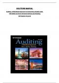 Solutions Manual  for Auditing&comma; A Risk-Based Approach to Conducting a Quality Audit&comma;  12th Edition by Karla Johnstone-Zehmse and Gramling   All Chapters Covered