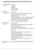 psychological testing and measurement FINAL exam