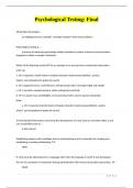 Psychological Testing Final&period;