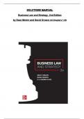 Solutions Manual  for Business Law and Strategy&comma; 2nd Edition  by Sean Melvin and David Orozco All Chapters 1-50 