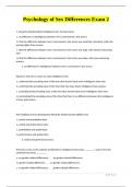 Psychology of Sex Differences Exam 2
