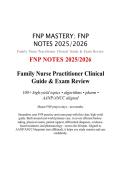 Family Nurse Practitioner Clinical Guide &lpar;FNP&rpar; &ndash; Exam Prep &ndash; 2025&ndash;2026 &ndash; Complete Notes & Study Material