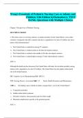 Wong's Essentials of Pediatric Nursing Care or infants and  Children 11th Edition by Hockenberry TEST  BANK- Questions with Multiple Choices 