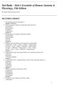 Test Bank for Hole&rsquo;s Essentials of Human Anatomy & Physiology 15th Edition &ndash; Welsh & Prentice‑Craver &vert; A&P Study Questions