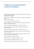 PTMMD Exam 2 QUESTIONS WITH COMPLETE ANSWERS&period;