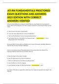 ATI RN FUNDAMENTALS PROCTORED EXAM QUESTIONS AND ANSWERS 2025 EDITION WITH CORRECT ANSWERS VERIFIED 