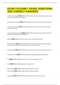 ECON 110 EXAM 1 KEARL QUESTIONS  AND CORRECT ANSWERS 