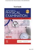 Seidel's Guide to Physical Examination&colon; An Interprofessional Approach 10th Edition &ndash; Test Bank with Practice Questions and Answers