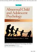 Abnormal Child and Adolescent Psychology with DSM-V Updates 8th Edition Wicks-Nelson & Israel &ndash; Test Bank with Practice Questions and Answers