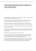 GEOL200 QUESTIONS WITH COMPLETE SOLUTIONS 2025
