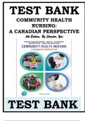Test Bank for Community Health Nursing A Canadian Perspective 5th Edition Stamler &comma; Yiu All Chapters